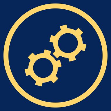 dişliler düz vektör simgesi