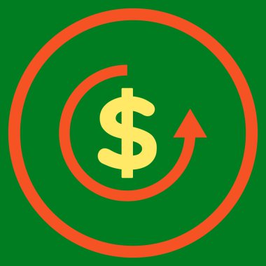 Düz vektör simge iade