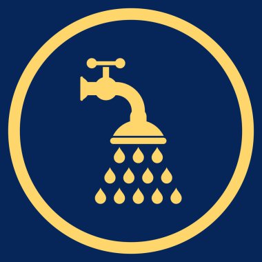 Duş musluk düz vektör simgesi