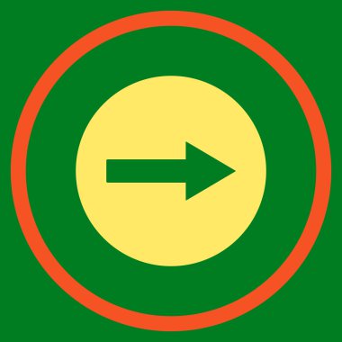 Sağ yuvarlak ok düz vektör simgesi