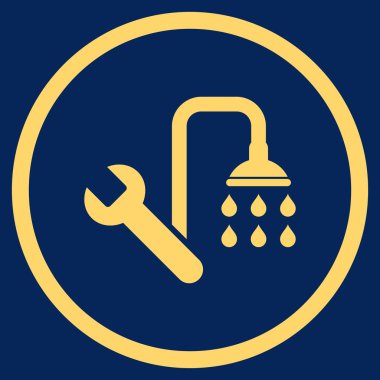 Sıhhi tesisat düz vektör simgesi