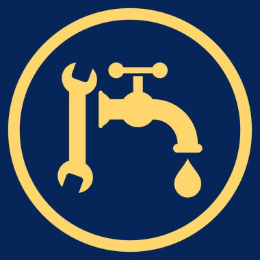 Sıhhi tesisat düz vektör simgesi