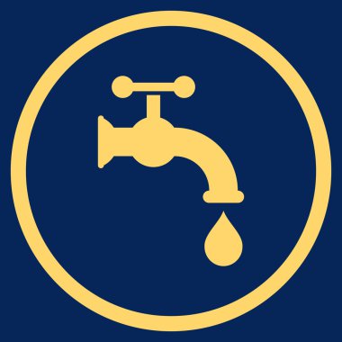 Su musluk düz vektör simgesi