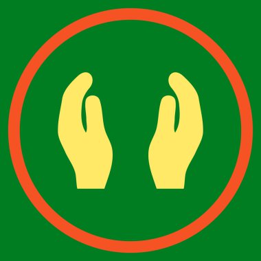 Bakım el düz vektör simgesi