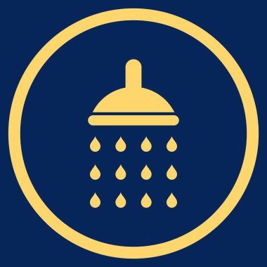 Duş düz vektör simgesi