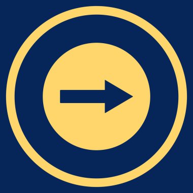 Sağ yuvarlak ok düz vektör simgesi