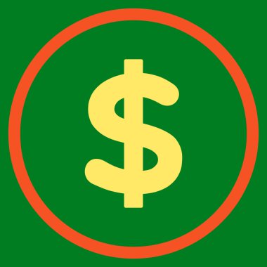 Dolar düz vektör simgesi