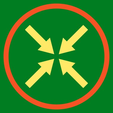 Merkezi oklar düz vektör simgesi