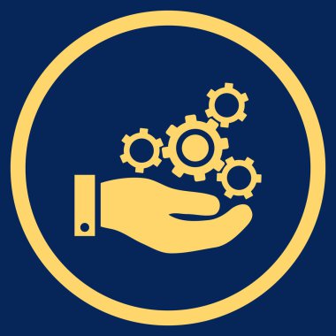 Mekanik Servisi düz vektör simgesi