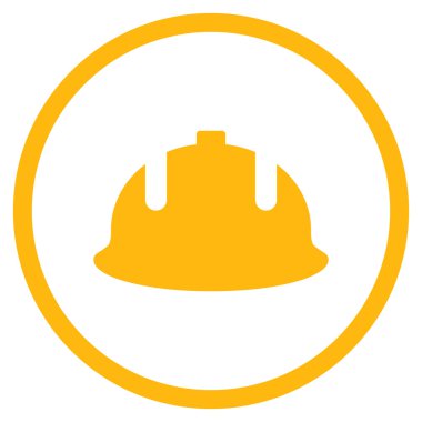 İnşaat kask düz vektör simgesi