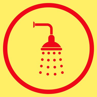 Duş düz vektör simgesi