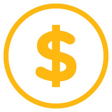 Dolar düz vektör simgesi