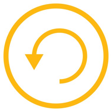 Saatin tersi yönde düz vektör simge döndürmek