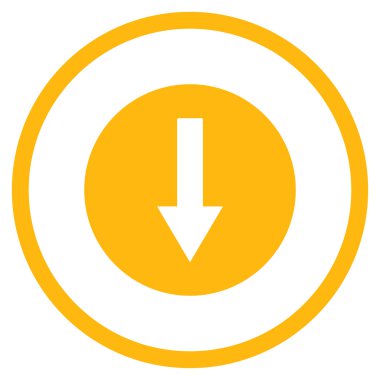 Yuvarlak ok düz vektör simgesi