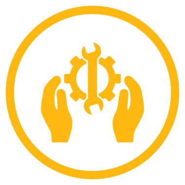 Onarım hizmeti düz vektör simgesi