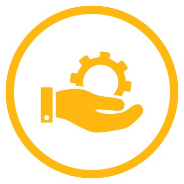 Hizmet düz vektör simgesi