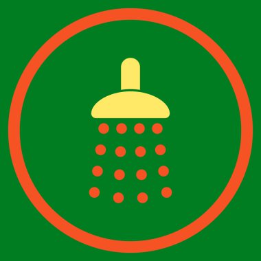 Duş düz vektör simgesi