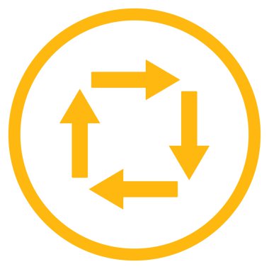 Dolaşım oklar düz vektör simgesi