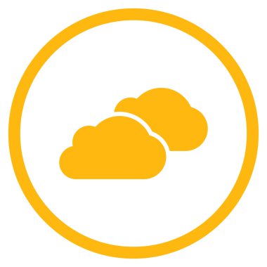 bulutlar düz vektör simgesi