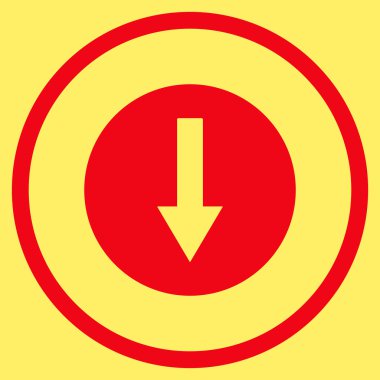 Yuvarlak ok düz vektör simgesi