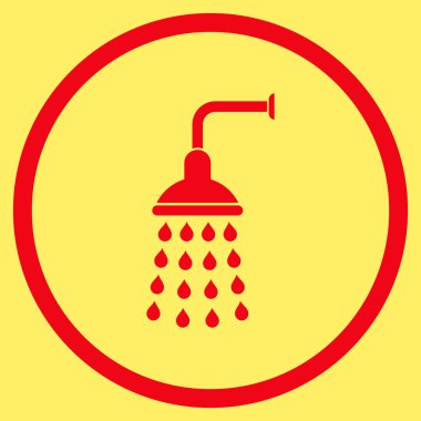 Duş düz vektör simgesi