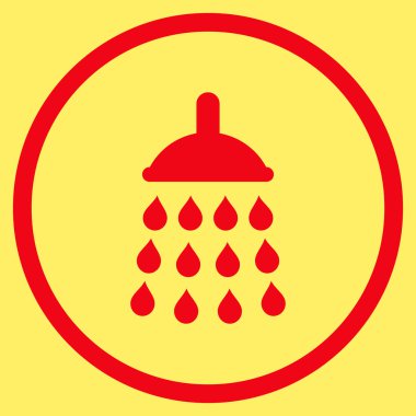 Duş düz vektör simgesi