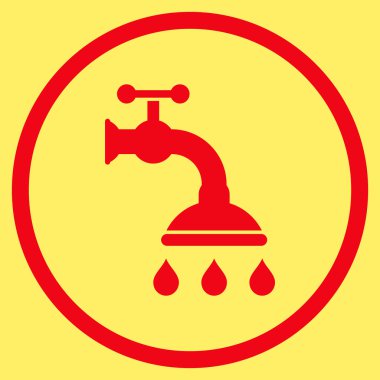 Duş musluk düz vektör simgesi