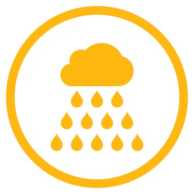 Yağmur bulutu düz vektör simgesi