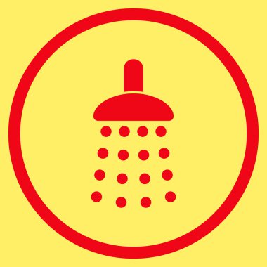 Duş düz vektör simgesi