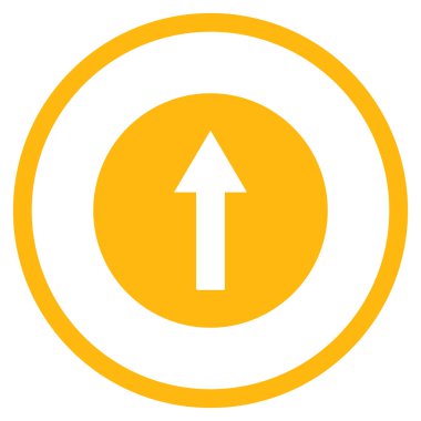 Yukarı yönlü ok düz vektör simgesi