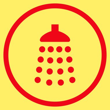 Duş düz vektör simgesi