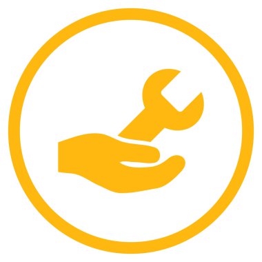 Onarım hizmeti düz vektör simgesi