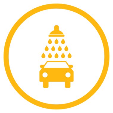 Araba duş düz vektör simgesi