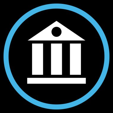 Banka Binası düz vektör simgesi