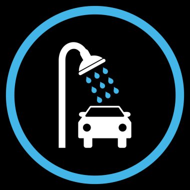 Araba duş düz vektör simgesi