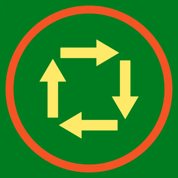 Setas de circulação Ícone vetorial plano — Vetor de Stock