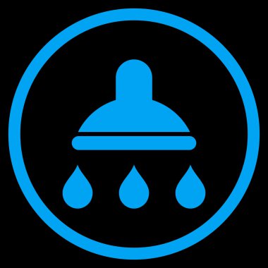 Duş düz vektör simgesi