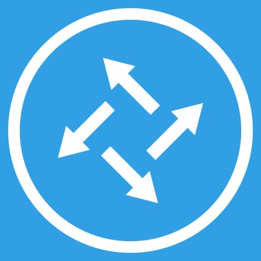 Santrifüj oklar düz vektör simgesi