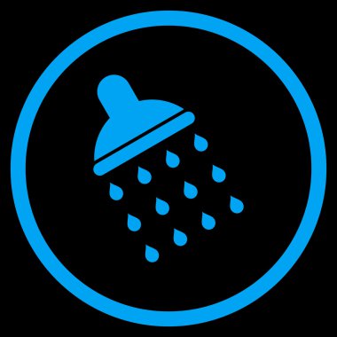 Duş düz vektör simgesi