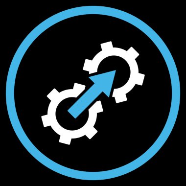 Dişli Tümleştirme düz vektör simgesi