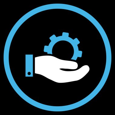 Hizmet düz vektör simgesi