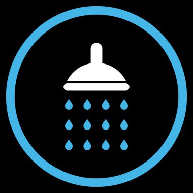 Duş düz vektör simgesi