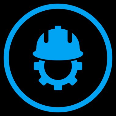 Geliştirme kask düz vektör simgesi