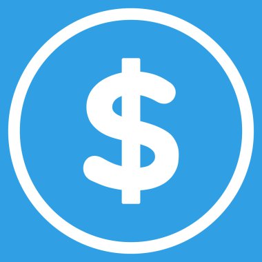 Dolar düz vektör simgesi