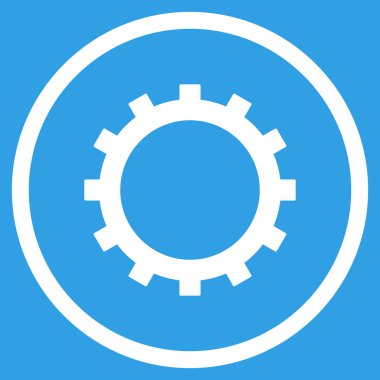 dişli düz vektör simgesi