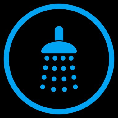 Duş düz vektör simgesi