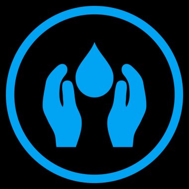 Su bakımı düz vektör simgesi