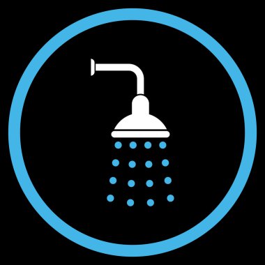 Duş düz vektör simgesi