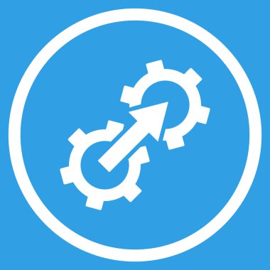 Dişli Tümleştirme düz vektör simgesi