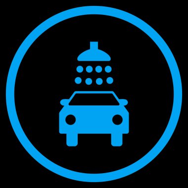 Araba duş düz vektör simgesi